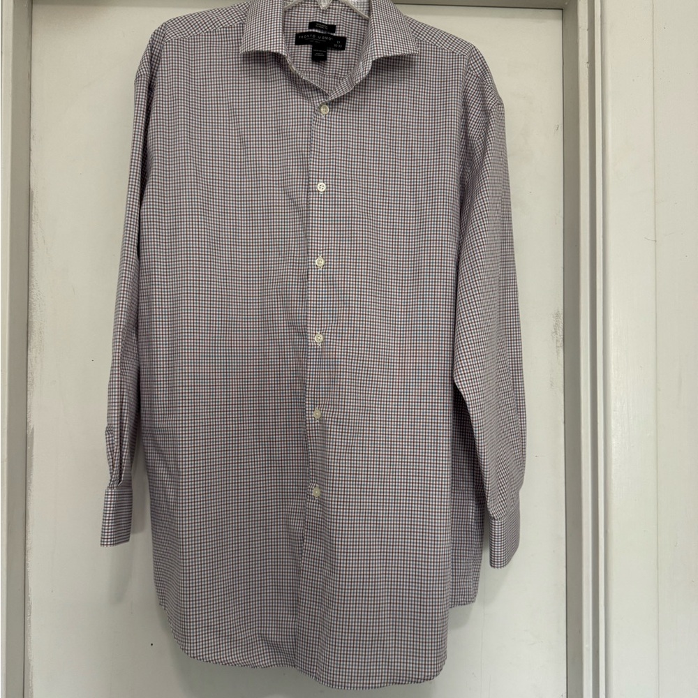 Pronto Uomo Non Iron Classic Button Shirt Men's Size 17 32/33